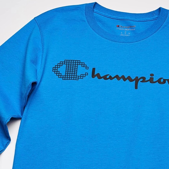 Champion Men’s/Unisex Balboa Blue Logo Classic Long-Sleeve Tee 586618 - Small - Picture 5 of 11